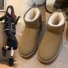 Winter Women Short Plush Warm Snow Boots Casual Shoes  New Suede Fur Chelsea Ankle Boots Flats Platform Ladies Shoes Botas