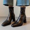 Модные женские ботильоны на высоком каблуке, массивные модные туфли для платья, дизайнерские 2025, зимние ботинки челси, женские новые готические туфли-лодочки, женская обувь