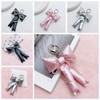 Glossy 3D Bowknot Keychain Rhinestone Y2k Hanging Backpack Accessories  Girls