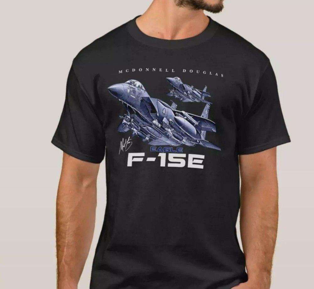Unisex shirt Cotton Oversize Large Size F-15E EAGLE FIGHTERJET CLASSIC T-SHIRT