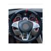 Совместимый прошитый чехол на руль Bmw E90, алькантара, карбоновый красный