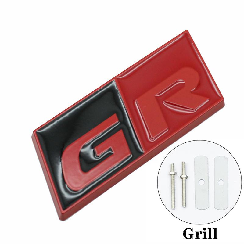 3D GR Sport Logo Car Decal Front Hood Grille Emblem Badge Sticker For Toyota HV YARiS RZ RC RS Prius Lexus Harrier GRMN Stickers