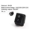 1PCS 36x29mm Heavy Duty Waterproof Rocker Switch 4/6Pin 2/3 Position Light Illuminated 16A 250V KCD4 DPDT Toggle Rocker Switch