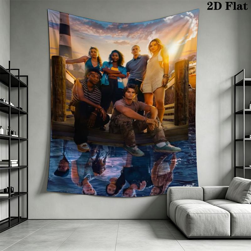 Outer Banks Wall Tapestry Aesthetic Wall Hanging Printed Fabric Blanket Decorative Tapestries for Bedroom Living Room Home Decor