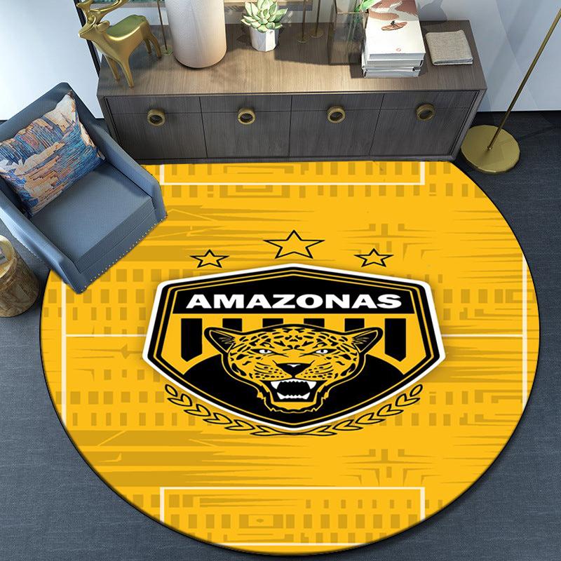 Amazonas Fc Goal Round Rug for Livingroom,Bedroom, Palyroom, Chair Rug, Area rug, Circle Carpet, Large Size Fan Christmas gift