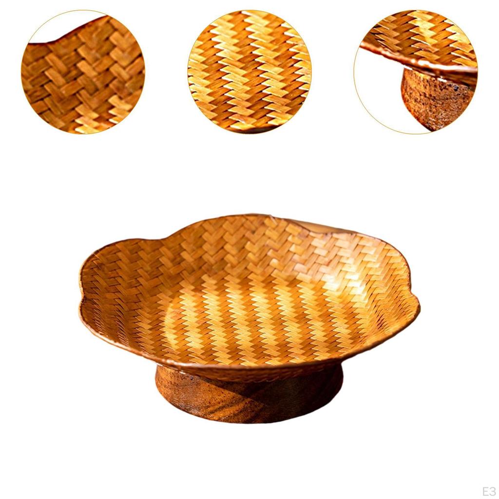 Footed Bowl Fruit Tray Countertop Decorative Dessert Cake Serving Holder for Events Home Decor