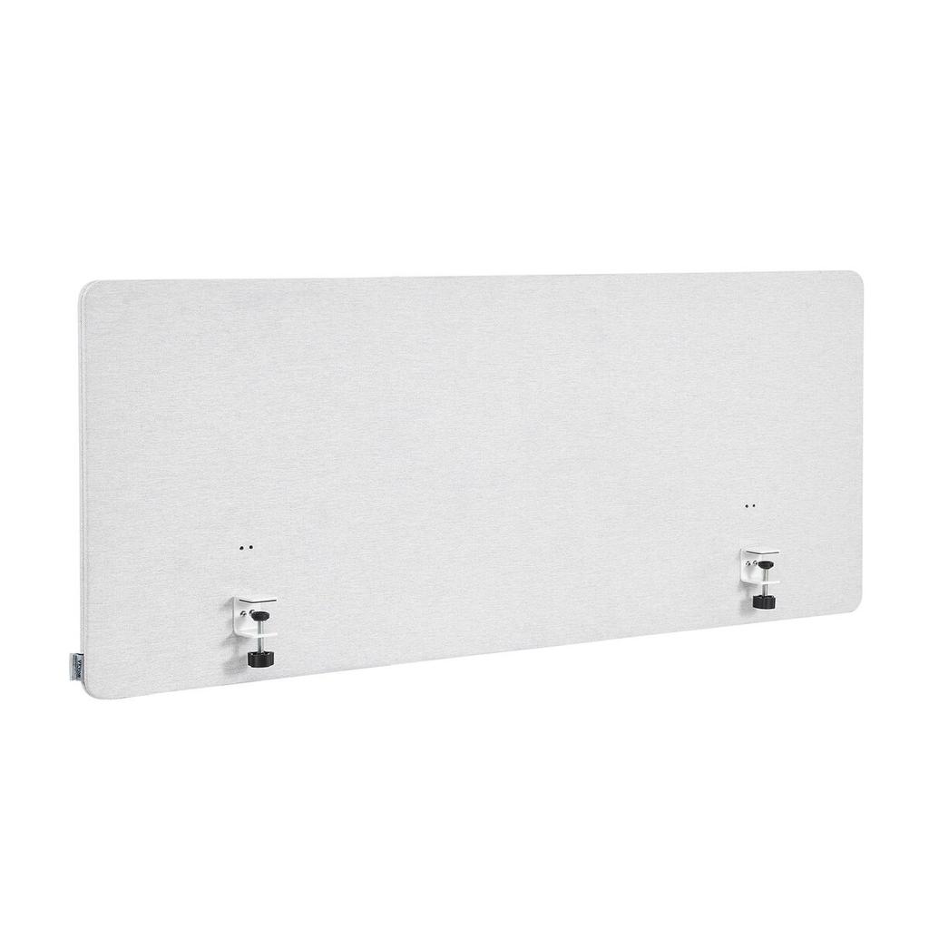 Desk Divider Privacy Panel, 1524 x 610 mm Clamp-on Office Desk Partition, PET Cubicle Partition Panel, Workstation Privacy Divider with 2 C-Type
