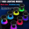 Портативная светодиодная RGB-лампа с атмосферой, TWS Bluetooth-динамиком, сабвуфером, мини-беспроводным динамиком, зарядка через USB, новинка, ночник