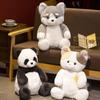 Nice Cute and Lazy Animal Shiba Inu Husky Cat Panda Plush Toy Pillow Soft Stuffed Home Decoration Gift for Children