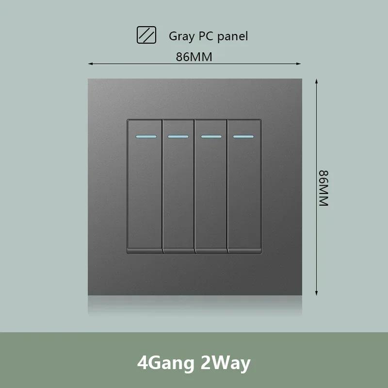 Универсальная двойная розетка с быстрой зарядкой Type-C мощностью 18 Вт, настенный электрический светильник с выключателем на 2 направления, Великобритания, 13 А, двойная розетка USB