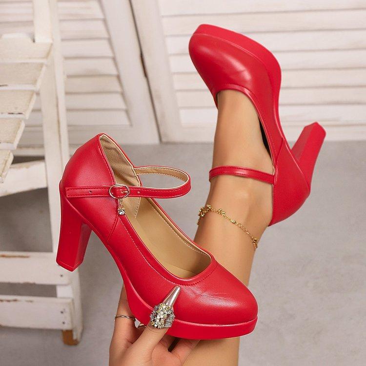 Мода Comemore Туфли-лодочки с круглым носком и супервысоким каблуком 9 см, Новинка весна-осень, Профессиональные рабочие туфли, Обувь на массивном каблуке для женщин