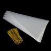 100X Clear Cone Shape Cellophane Bags Candy Sugar Popcorn Flower Packing Bag