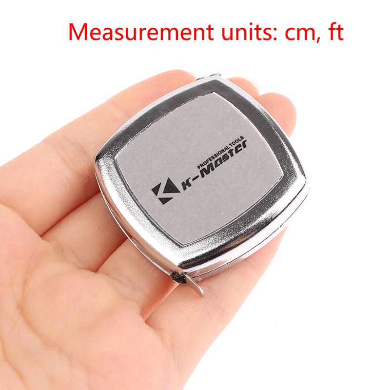 2 Meters Pocket Portable Gift Cute Mini Steel Tape Measure Key Ring Hand Tool
