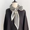 Fashion Luxury Women Triangle Twill Silk Scarf Stripe Print Designer Long Ribbon Scarves Neckerchief