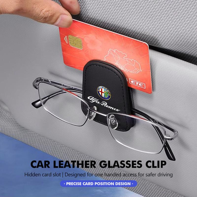 For Alfa Romeo Car Sunglasses Holder Magnetic Portable Ticket Card Clip Auto Accessories 159 Giulietta Giulia 147 Mito 156 159 jhb633