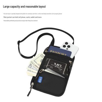 Дорожная сумка для документов на шею и через плечо с защитой от кражи RFID