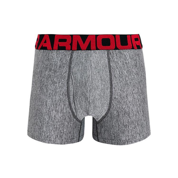 Under Armour Трусы-брифы Tech Boxerjock 3 дюйма, 2 пары мужского нижнего белья светло-серые темно-серые 1363618-011