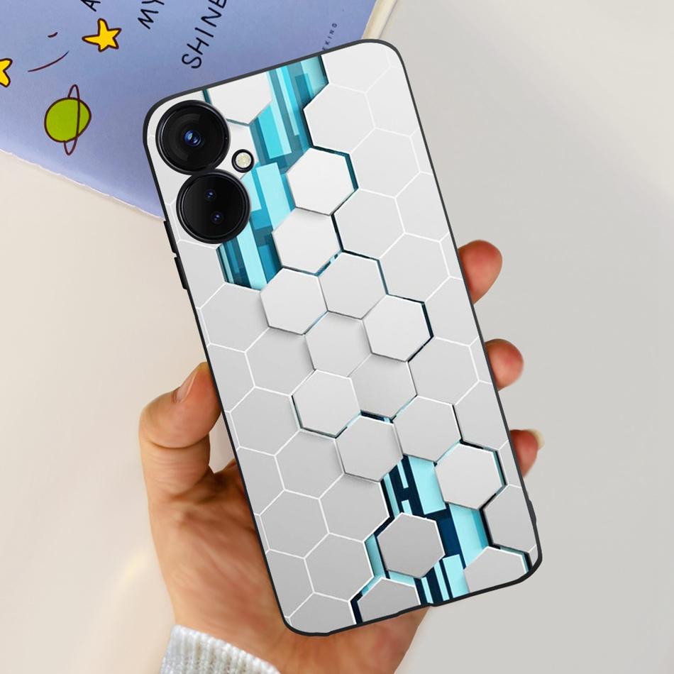 Для Tecno Spark 9 Pro KH7 KH7n Милый Мультяшный Чехол Для Телефона Для Tecno Spark 9Pro Черный Силиконовый Мягкий ТПУ Чехлы