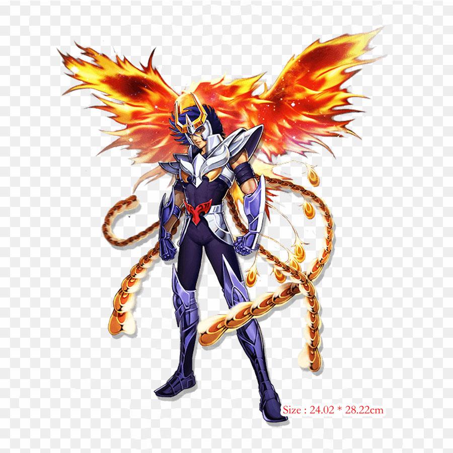 Caballero Del Zodiaco Ikki Phoenix Ikki Pegasus Seiya Iron On Patches For Clothing Applique Stickers On Clothes Heat-Sensitive Custom Patch