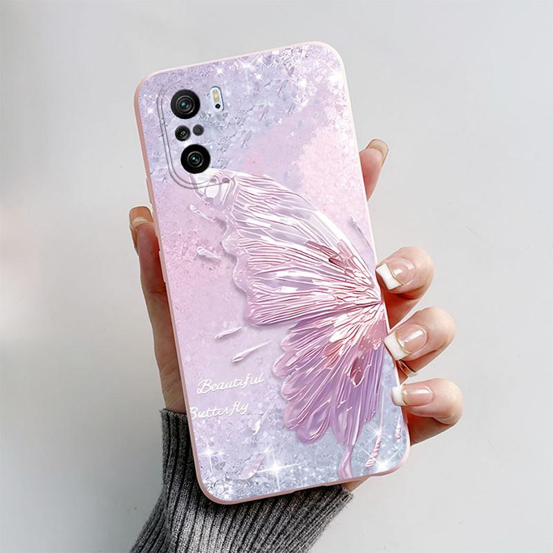 Чехол для Xiaomi POCO F3 Чехол POCO F3 5G Милый Бабочка Астронавт Мультяшный Мягкий Силиконовый Чехол для Телефона Для Poco F3 GT PocoF3 Fundas