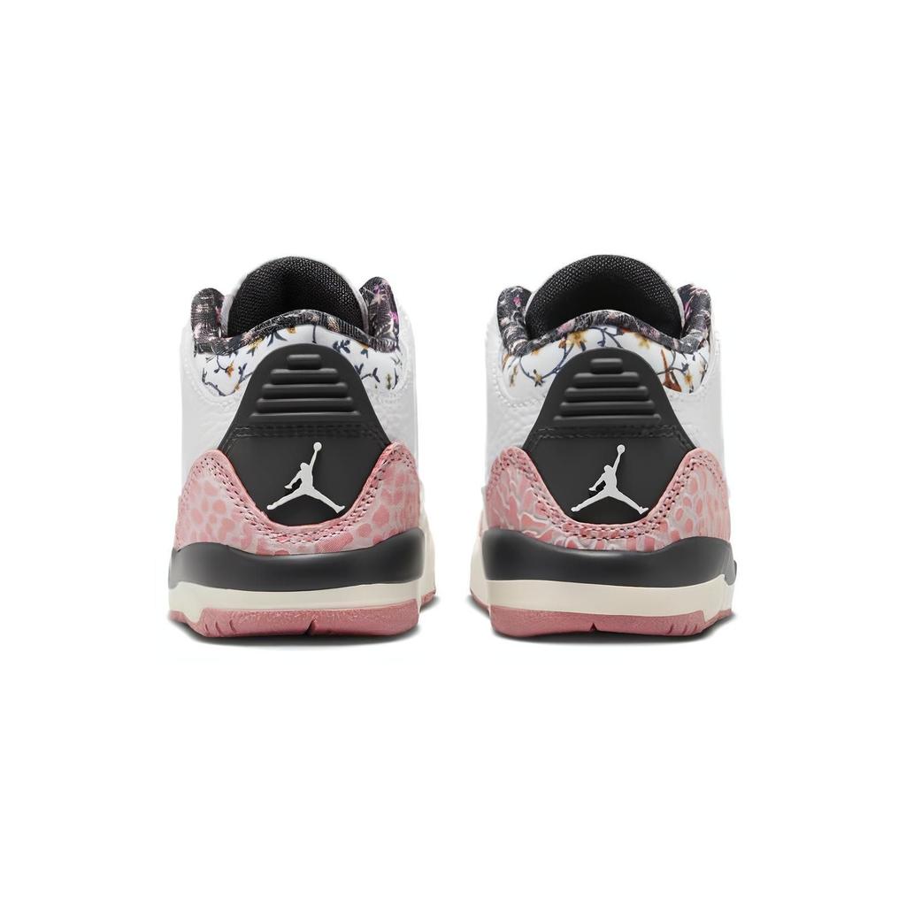 Детские кроссовки Air Jordan 3 Retro TD Vintage Floral Белый антрацит Red-Stardust FQ9175-100