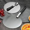 Stainless Steel Pizza Plate Foldable Round Non-Stick Cake Spatula Pancake Shovel with Plastic Handle Kitchen Baking Tools