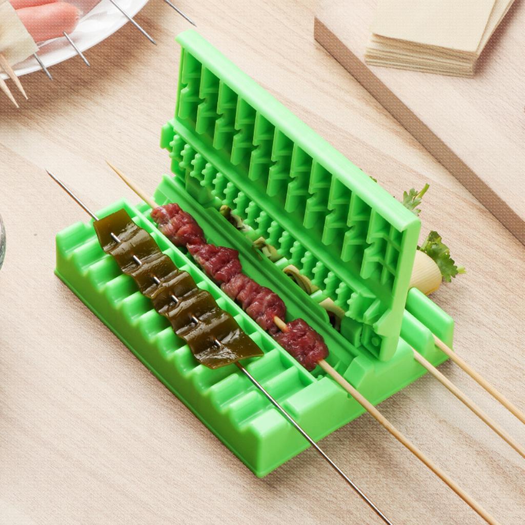 Barbecue Skewer Maker for Outdoor Cooking Quick Portable Meat Skewer Box Easy Skewer Tools Meat Kebab Maker Kitchen