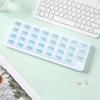 Monthly Pill Organizer with Removable Pocket-Sized Storage Box Snap Lid Storage Case for Daily