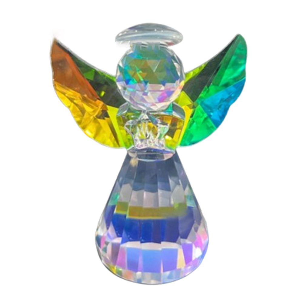 Collecible Crystal Angel Statue Crafts Table Ornament Guardian Angel Figurine Desktop