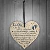 Wooden Heart Card Daddy To Be Sign Gifts from Bump for Dad/Father New Born Baby Son Daughter Plaque New Dad Gifts