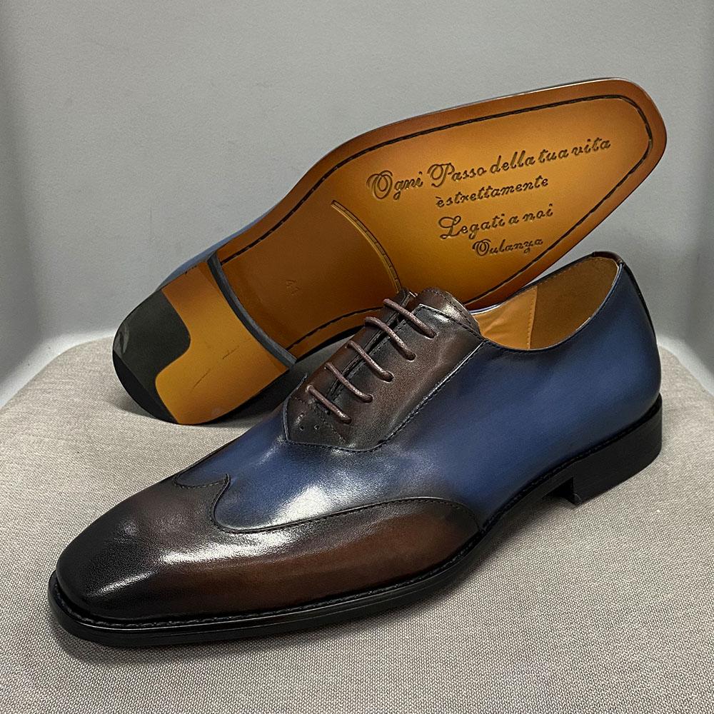 Модная мужская обувь для платья на шнуровке, классический стиль, оксфорды с крылышками для мужчин, роскошная ручная работа из коровьей кожи, дизайнерская деловая свадебная обувь