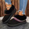 Новые женские зимние ботинки с круглым носком и толстой подошвой, флисовые хлопковые полусапожки большого размера