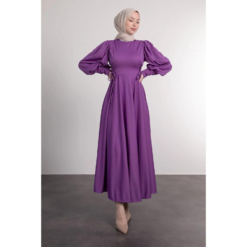 Hijab Dress With Ties On Both Sides Of The Waist