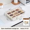 Durable 9 Grids Divided Serving Tray Dustproof Fresh-keeping Seasoning Storage Box Snack Fruits Food Box Kitchen Supplies