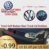 2026 Новый Для VOLKSWAGEN VW Глянцевый Черный Подходит для volkswagen Golf 4 MK4 1999-2006 116 мм Значок Передней Решетки + 118 мм Значок Крышки Багажника Сзади