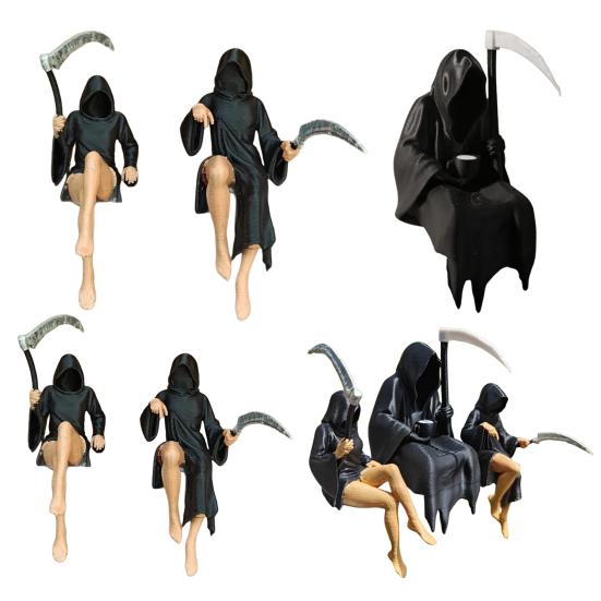 Готическая настольная скульптура Ручная работа Художественные украшения Таинственная фэнтезийная фигура Тема Хэллоуина Садовое украшение для полки