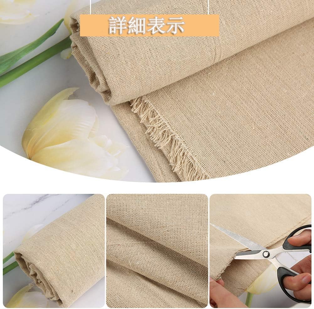 Хлопково-льняная ткань для DIY однотонная хлопково-льняная ширина 1 м 2 м 3 м 4 м рукоделие, ткань, [длина 155 см] (3м, белый)