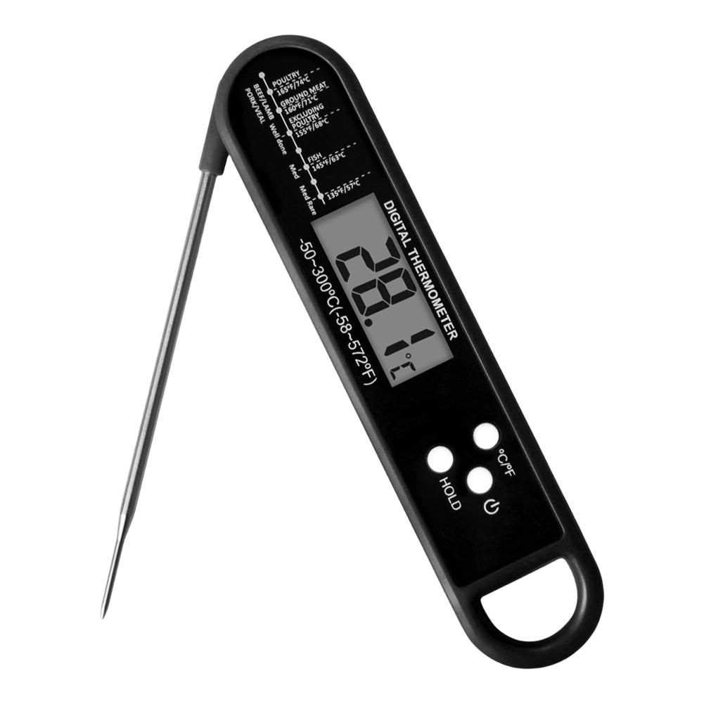 Цифровой пищевой термометр со складным зондом, термометр для масла, термометр для приготовления мяса на кухне, для гриля и барбекю на открытом воздухе