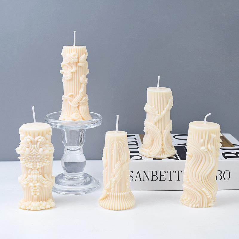 Европейские силиконовые формы с несколькими цилиндрами для ароматических свечей, столбиков, подарочных украшений и диффузорных камней