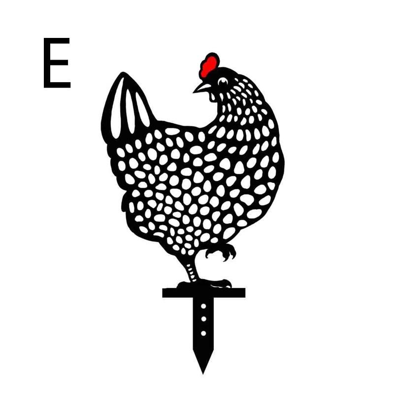 Сказочный сад, стоящая статуя куриного петуха, уличные ставки, двор, знак, украшения, декор, акриловый курятник, открытый газон, садовый декор