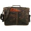 18'' Briefcase Buffalo Leather Premium Messenger Shoulder Bag Leather Laptop Bag