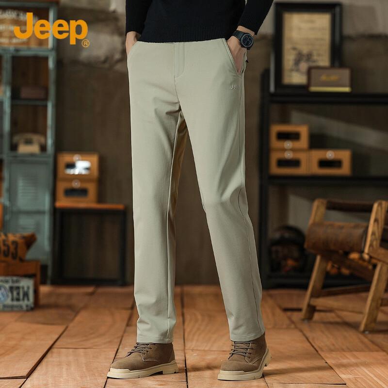 JEEP Men's Fall Casual Straight-Leg Softshell Trousers