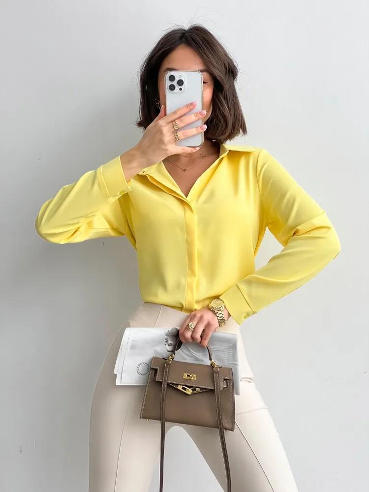 Европейско-американская приталенная рубашка с длинным рукавом: Элегантный и современный