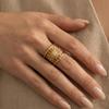 Metal Smooth Sun Ring Spiral Hand Ornament Classic Finger Rings  Women