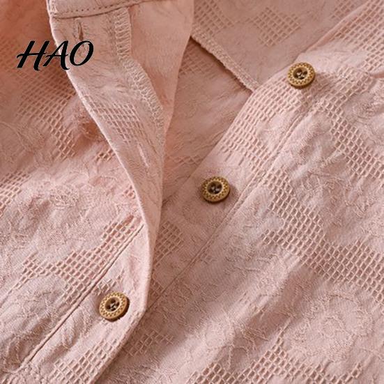 Women T-shirt Solid Color Hooded Buttons Half Placket Short Sleeve Short-sleeve Blouse Pullover Tops Drawstring Thin Loose Fit Regular