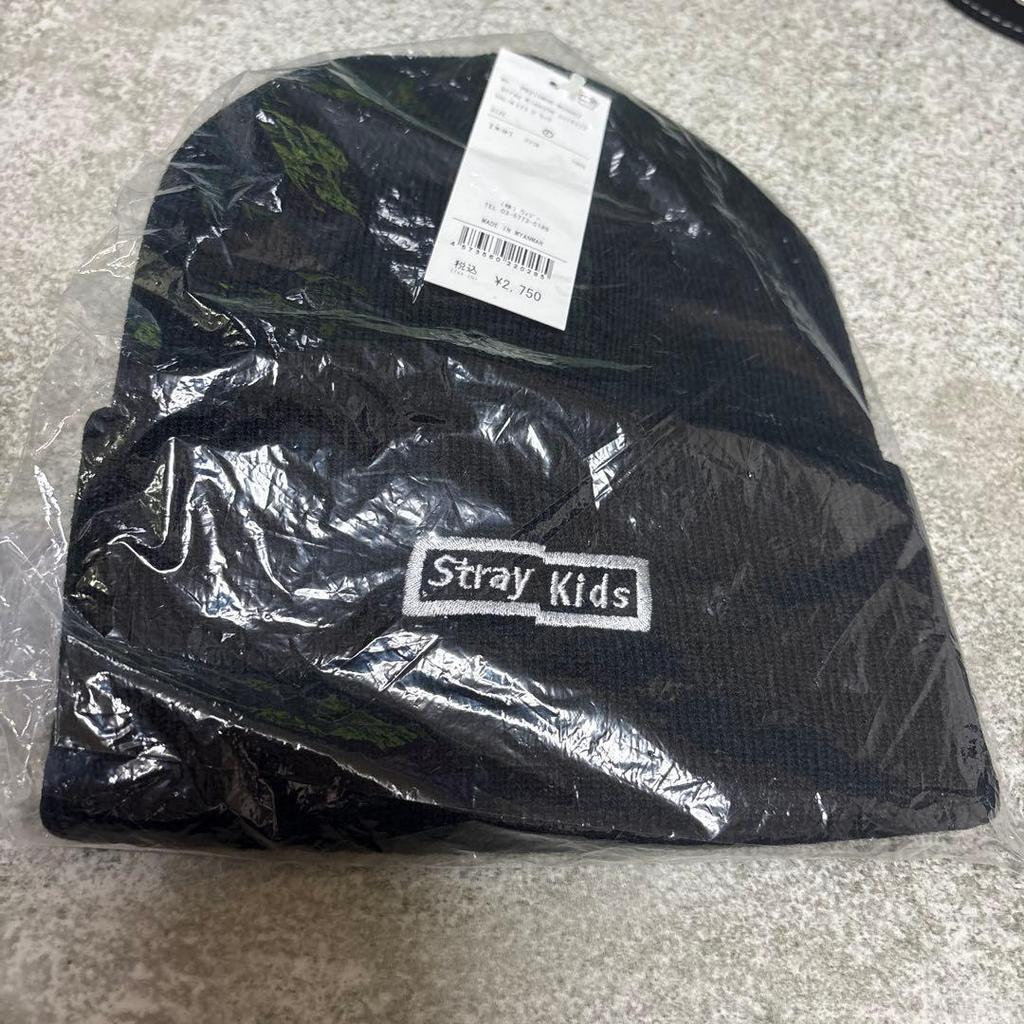 [USED] Stray Kids Knit Cap, Black, Stray Kids WEGO Collaboration