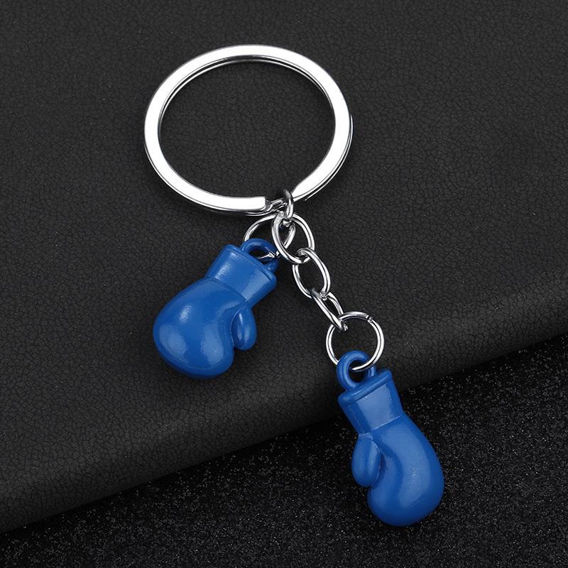 Unique Boxing Gloves Keychain Personalized Simulation Fitness Equipment Pendant For Men Women Couple Car Keys Pendant Gifts