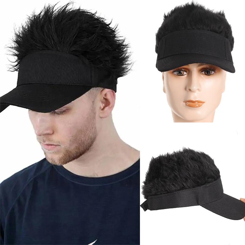 Fashionable Curly Hair Hip-hop Baseball Cap Wig Synthetic Fiber Wig Integrated with Sunshade and Fashionable Wig Accessories