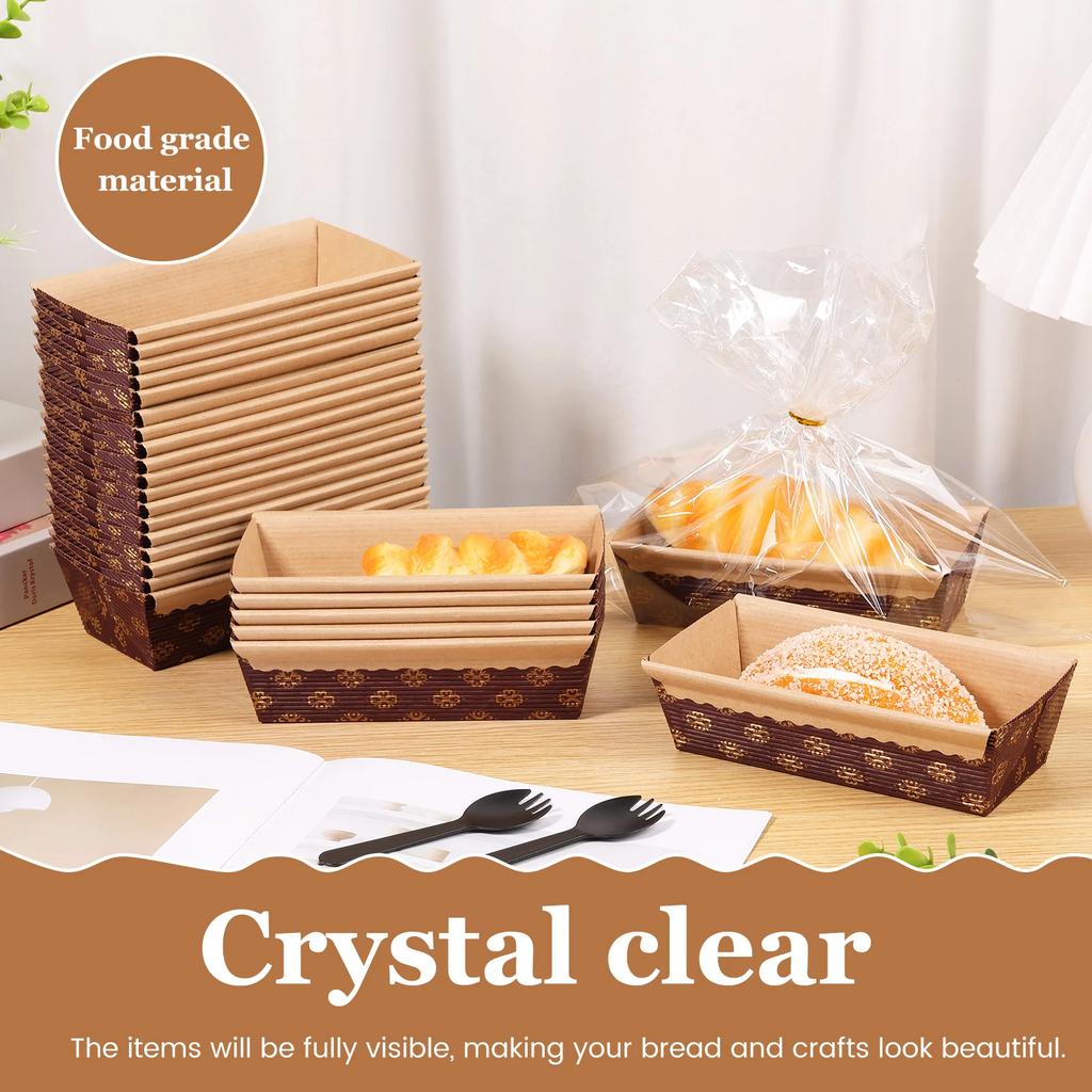 25 шт. Бумажные формы для выпечки, форма для хлеба, форма для тостов, одноразовые контейнеры для торта, подкладка, форма для хлеба с пакетами, принадлежности для выпечки