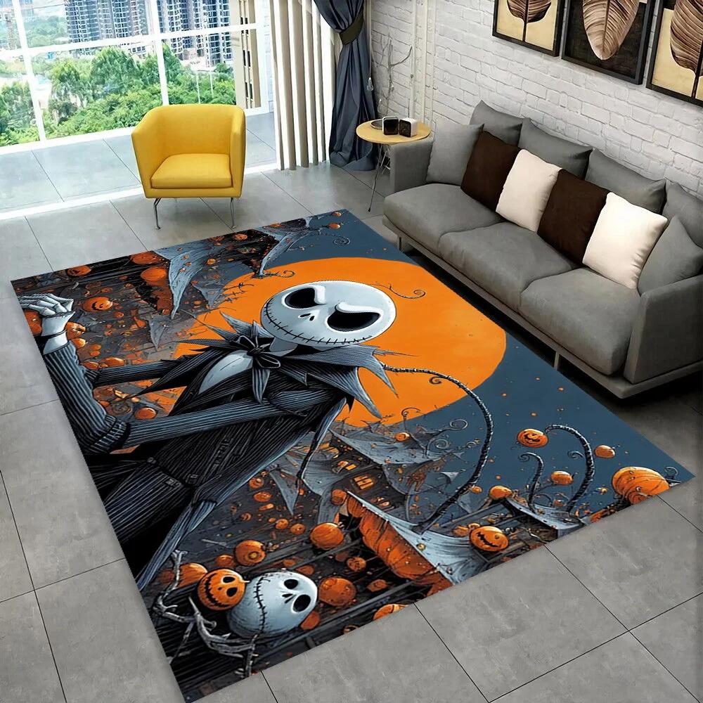 2025 Новый Рождественский Мультяшный Ковер The Nightmare Before Подарок для Спальни Гостиной Домашний Декор Дивана, Детский Декор Напольный Коврик